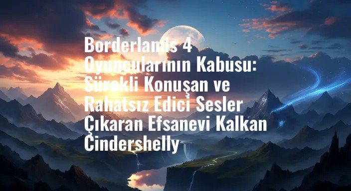 Borderlands 4 Oyuncularının Kabusu: Sürekli Konuşan ve Rahatsız Edici Sesler Çıkaran Efsanevi Kalkan Cindershelly