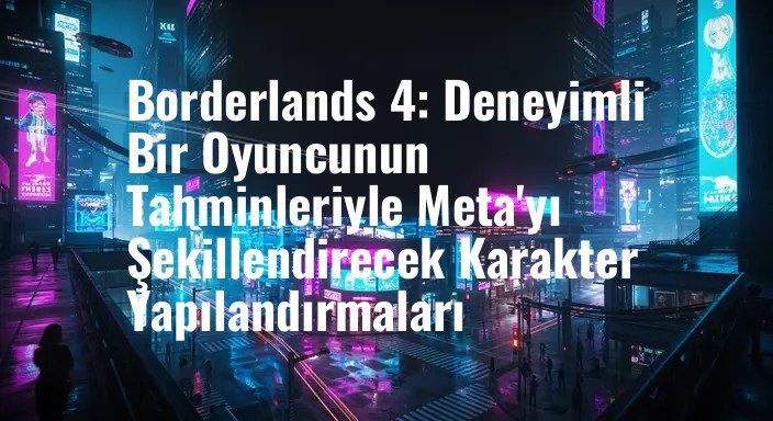 Borderlands 4: Deneyimli Bir Oyuncunun Tahminleriyle Meta'yı Şekillendirecek Karakter Yapılandırmaları