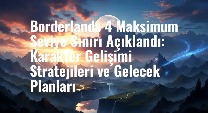 Borderlands 4 Maksimum Seviye Sınırı Açıklandı: Karakter Gelişimi Stratejileri ve Gelecek Planları