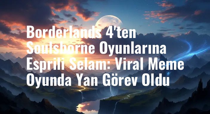 Borderlands 4'ten Soulsborne Oyunlarına Esprili Selam: Viral Meme Oyunda Yan Görev Oldu