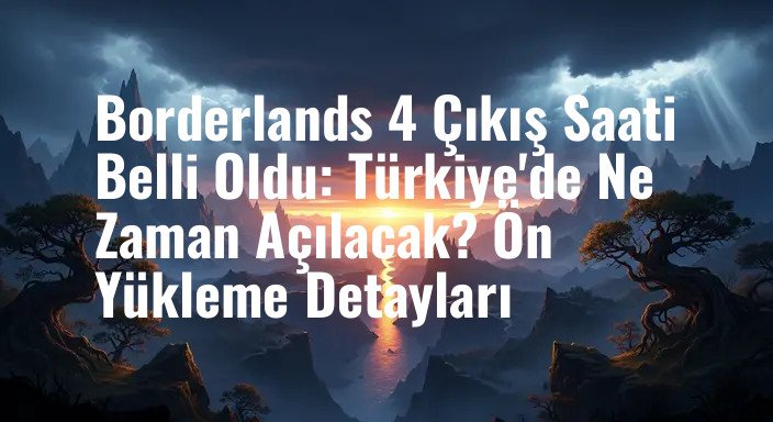 Borderlands 4 Çıkış Saati Belli Oldu: Türkiye'de Ne Zaman Açılacak? Ön Yükleme Detayları