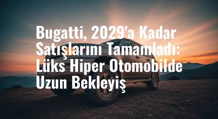 Bugatti, 2029'a Kadar Satışlarını Tamamladı: Lüks Hiper Otomobilde Uzun Bekleyiş