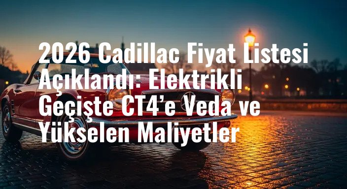 2026 Cadillac Fiyat Listesi Açıklandı: Elektrikli Geçişte CT4’e Veda ve Yükselen Maliyetler