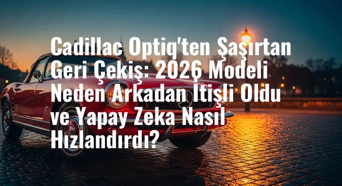 Cadillac Optiq'ten Şaşırtan Geri Çekiş: 2026 Modeli Neden Arkadan İtişli Oldu ve Yapay Zeka Nasıl Hızlandırdı?