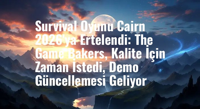 Survival Oyunu Cairn 2026'ya Ertelendi: The Game Bakers, Kalite İçin Zaman İstedi, Demo Güncellemesi Geliyor