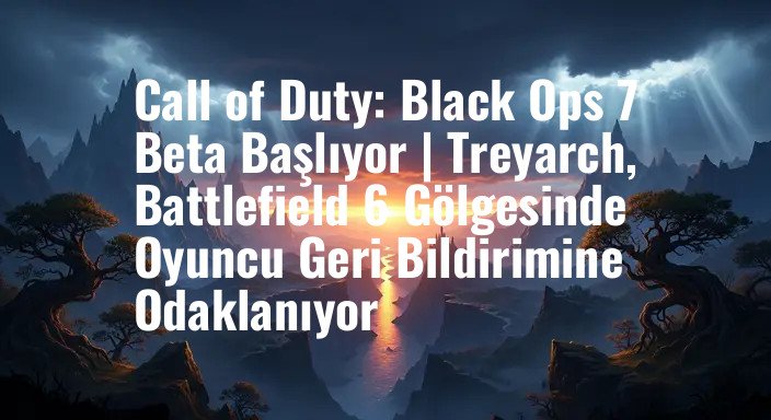 Call of Duty: Black Ops 7 Beta Başlıyor | Treyarch, Battlefield 6 Gölgesinde Oyuncu Geri Bildirimine Odaklanıyor