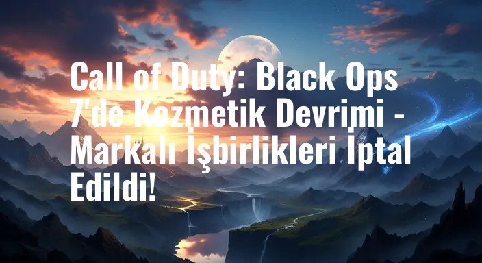 Call of Duty: Black Ops 7'de Kozmetik Devrimi - Markalı İşbirlikleri İptal Edildi!