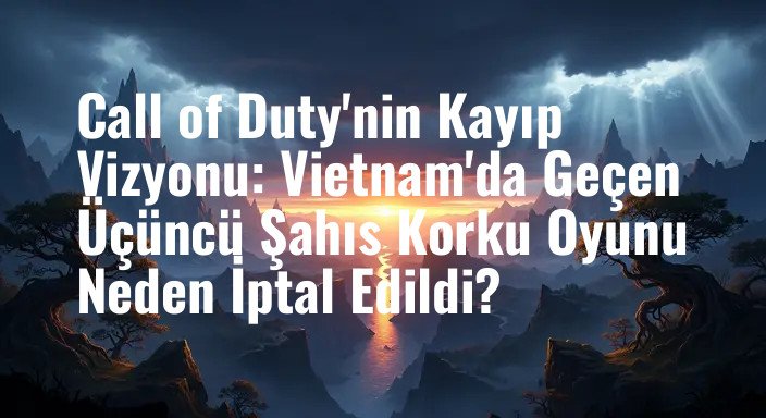 Call of Duty'nin Kayıp Vizyonu: Vietnam'da Geçen Üçüncü Şahıs Korku Oyunu Neden İptal Edildi?