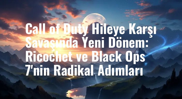 Call of Duty Hileye Karşı Savaşında Yeni Dönem: Ricochet ve Black Ops 7'nin Radikal Adımları