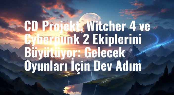 CD Projekt, Witcher 4 ve Cyberpunk 2 Ekiplerini Büyütüyor: Gelecek Oyunları İçin Dev Adım