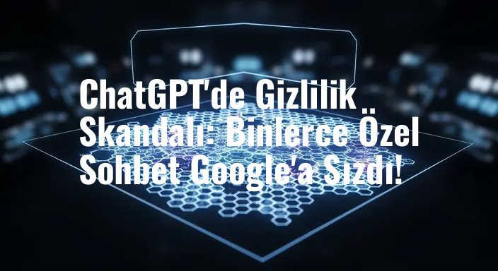 ChatGPT'de Gizlilik Skandalı: Binlerce Özel Sohbet Google'a Sızdı!