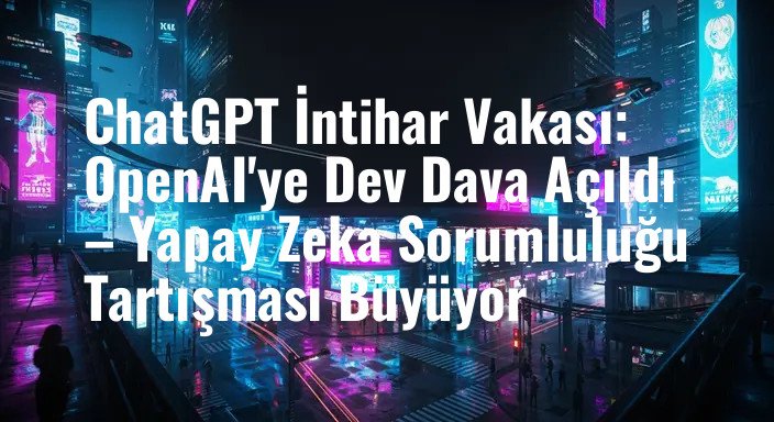 ChatGPT İntihar Vakası: OpenAI'ye Dev Dava Açıldı – Yapay Zeka Sorumluluğu Tartışması Büyüyor