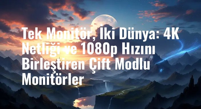 Tek Monitör, İki Dünya: 4K Netliği ve 1080p Hızını Birleştiren Çift Modlu Monitörler