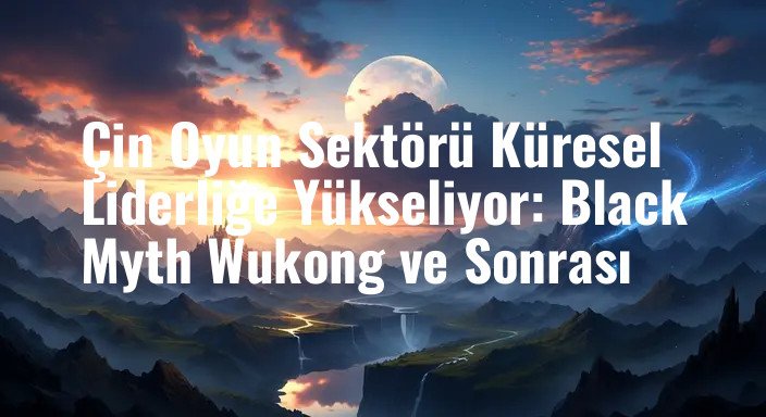 Çin Oyun Sektörü Küresel Liderliğe Yükseliyor: Black Myth Wukong ve Sonrası