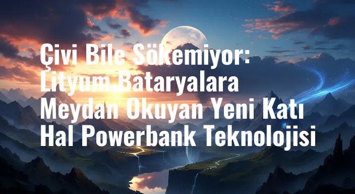 Çivi Bile Sökemiyor: Lityum Bataryalara Meydan Okuyan Yeni Katı Hal Powerbank Teknolojisi