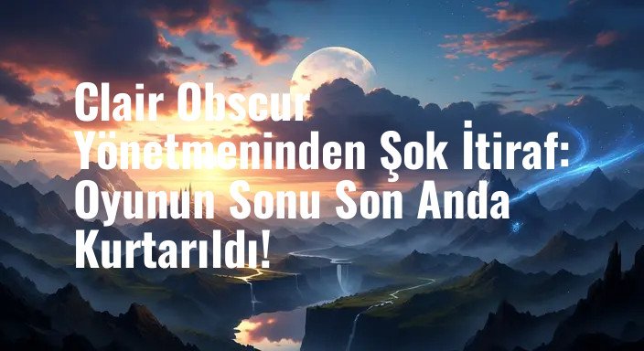 Clair Obscur Yönetmeninden Şok İtiraf: Oyunun Sonu Son Anda Kurtarıldı!