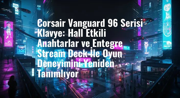 Corsair Vanguard 96 Serisi Klavye: Hall Etkili Anahtarlar ve Entegre Stream Deck İle Oyun Deneyimini Yeniden Tanımlıyor