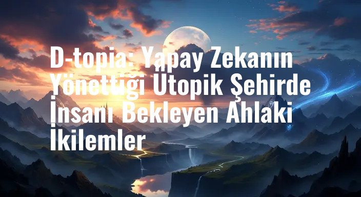 D-topia: Yapay Zekanın Yönettiği Ütopik Şehirde İnsanı Bekleyen Ahlaki İkilemler