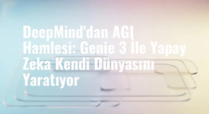 DeepMind'dan AGI Hamlesi: Genie 3 İle Yapay Zeka Kendi Dünyasını Yaratıyor