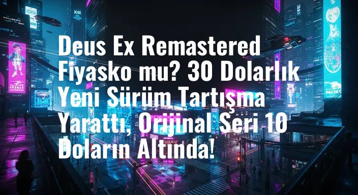 Deus Ex Remastered Fiyasko mu? 30 Dolarlık Yeni Sürüm Tartışma Yarattı, Orijinal Seri 10 Doların Altında!