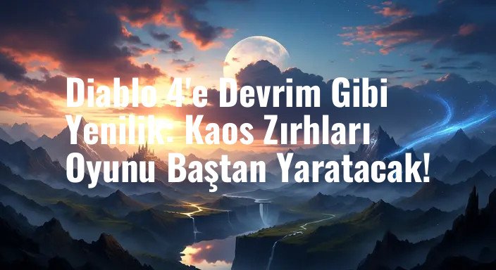 Diablo 4'e Devrim Gibi Yenilik: Kaos Zırhları Oyunu Baştan Yaratacak!