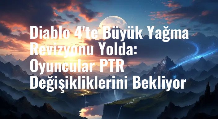Diablo 4'te Büyük Yağma Revizyonu Yolda: Oyuncular PTR Değişikliklerini Bekliyor