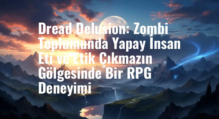 Dread Delusion: Zombi Toplumunda Yapay İnsan Eti ve Etik Çıkmazın Gölgesinde Bir RPG Deneyimi