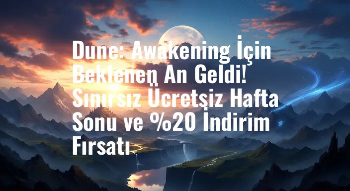 Dune: Awakening İçin Beklenen An Geldi! Sınırsız Ücretsiz Hafta Sonu ve %20 İndirim Fırsatı