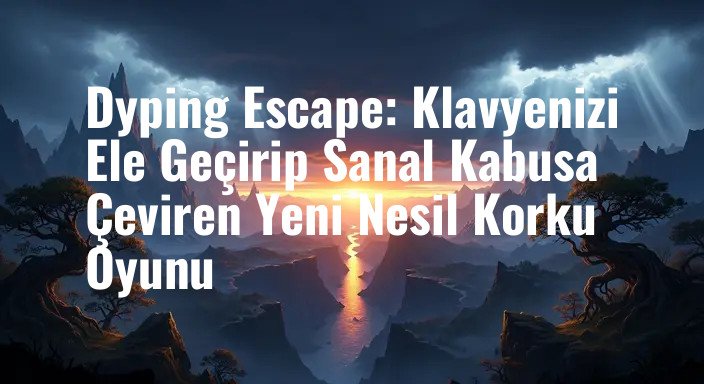 Dyping Escape: Klavyenizi Ele Geçirip Sanal Kabusa Çeviren Yeni Nesil Korku Oyunu