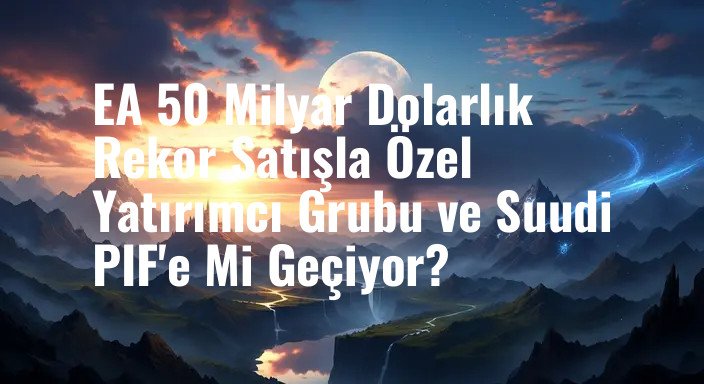 EA 50 Milyar Dolarlık Rekor Satışla Özel Yatırımcı Grubu ve Suudi PIF'e Mi Geçiyor?