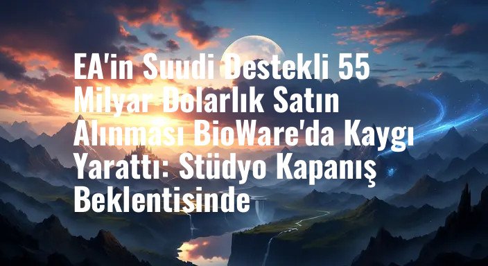 EA'in Suudi Destekli 55 Milyar Dolarlık Satın Alınması BioWare'da Kaygı Yarattı: Stüdyo Kapanış Beklentisinde