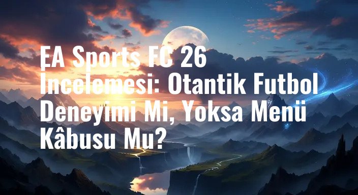 EA Sports FC 26 İncelemesi: Otantik Futbol Deneyimi Mi, Yoksa Menü Kâbusu Mu?