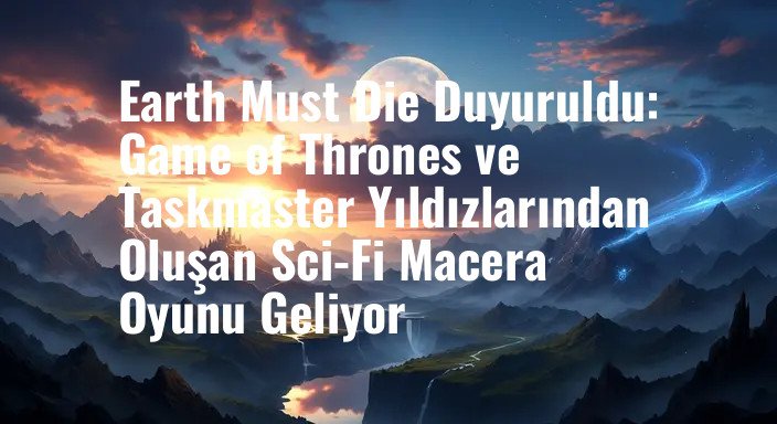 Earth Must Die Duyuruldu: Game of Thrones ve Taskmaster Yıldızlarından Oluşan Sci-Fi Macera Oyunu Geliyor
