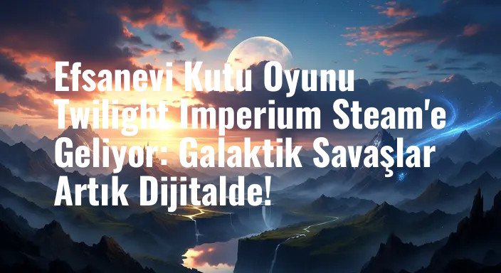 Efsanevi Kutu Oyunu Twilight Imperium Steam'e Geliyor: Galaktik Savaşlar Artık Dijitalde!