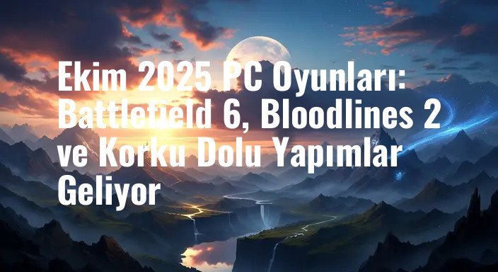 Ekim 2025 PC Oyunları: Battlefield 6, Bloodlines 2 ve Korku Dolu Yapımlar Geliyor