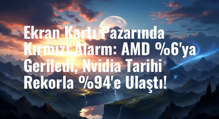 Ekran Kartı Pazarında Kırmızı Alarm: AMD %6'ya Geriledi, Nvidia Tarihi Rekorla %94'e Ulaştı!