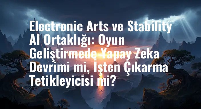 Electronic Arts ve Stability AI Ortaklığı: Oyun Geliştirmede Yapay Zeka Devrimi mi, İşten Çıkarma Tetikleyicisi mi?