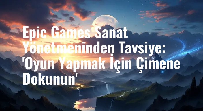 Epic Games Sanat Yönetmeninden Tavsiye: 'Oyun Yapmak İçin Çimene Dokunun'