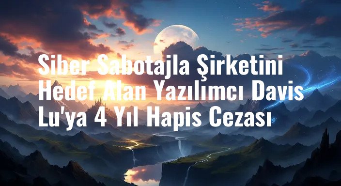 Siber Sabotajla Şirketini Hedef Alan Yazılımcı Davis Lu'ya 4 Yıl Hapis Cezası