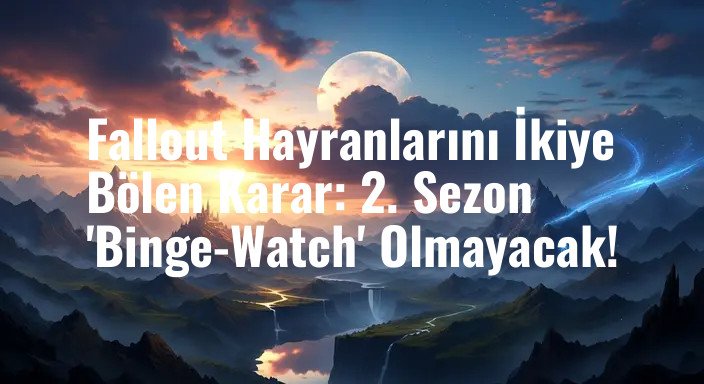 Fallout Hayranlarını İkiye Bölen Karar: 2. Sezon 'Binge-Watch' Olmayacak!