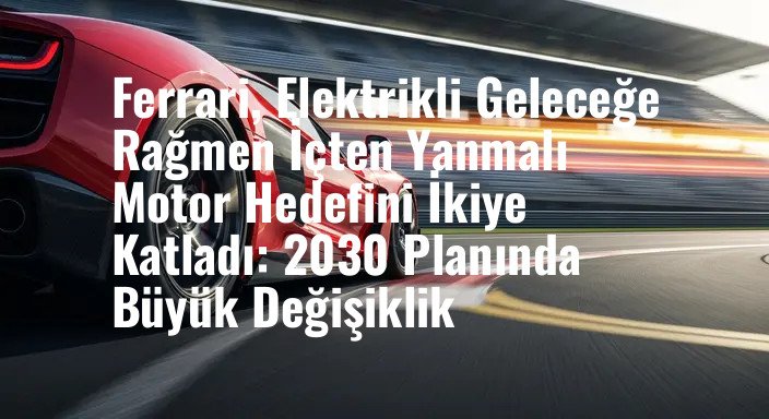 Ferrari, Elektrikli Geleceğe Rağmen İçten Yanmalı Motor Hedefini İkiye Katladı: 2030 Planında Büyük Değişiklik