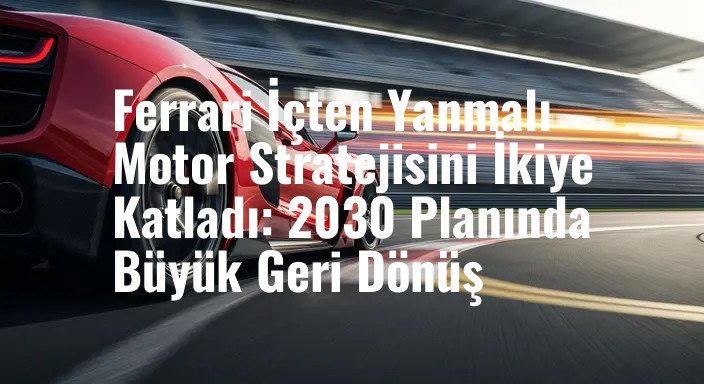 Ferrari İçten Yanmalı Motor Stratejisini İkiye Katladı: 2030 Planında Büyük Geri Dönüş