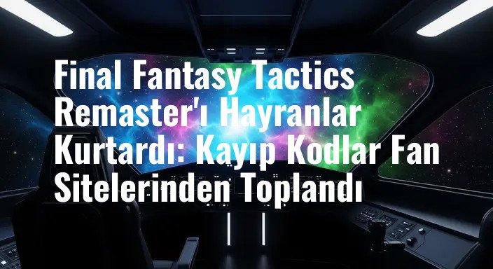 Final Fantasy Tactics Remaster'ı Hayranlar Kurtardı: Kayıp Kodlar Fan Sitelerinden Toplandı