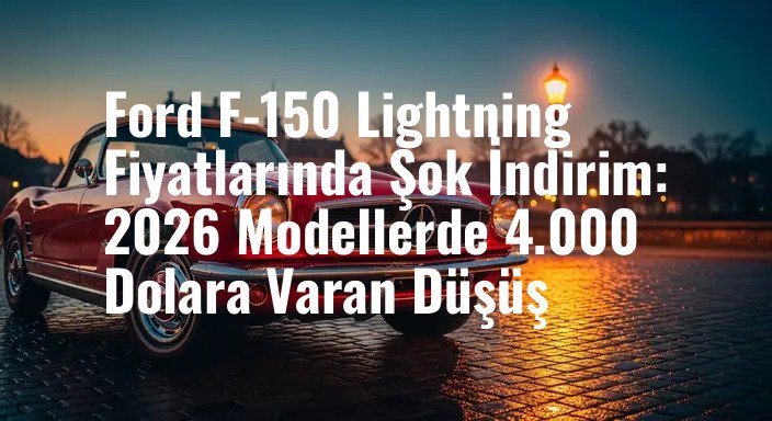 Ford F-150 Lightning Fiyatlarında Şok İndirim: 2026 Modellerde 4.000 Dolara Varan Düşüş