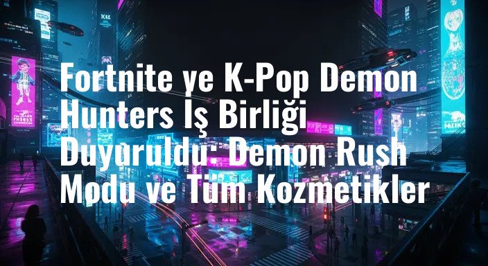 Fortnite ve K-Pop Demon Hunters İş Birliği Duyuruldu: Demon Rush Modu ve Tüm Kozmetikler