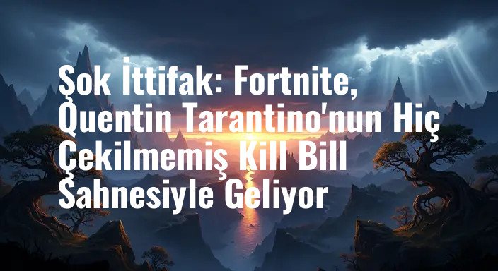 Şok İttifak: Fortnite, Quentin Tarantino'nun Hiç Çekilmemiş Kill Bill Sahnesiyle Geliyor