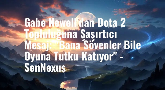 Gabe Newell'dan Dota 2 Topluluğuna Şaşırtıcı Mesaj: "Bana Sövenler Bile Oyuna Tutku Katıyor" - SenNexus