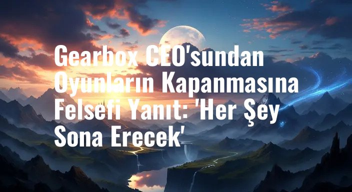 Gearbox CEO'sundan Oyunların Kapanmasına Felsefi Yanıt: 'Her Şey Sona Erecek'
