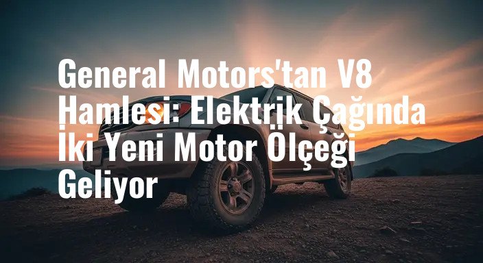General Motors'tan V8 Hamlesi: Elektrik Çağında İki Yeni Motor Ölçeği Geliyor
