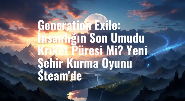 Generation Exile: İnsanlığın Son Umudu Kriket Püresi Mi? Yeni Şehir Kurma Oyunu Steam'de